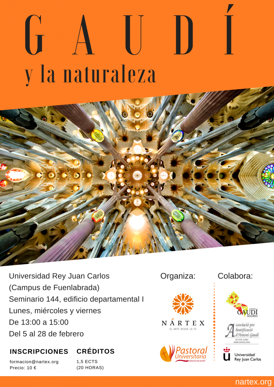 Curso sobre Gaudí y la naturaleza. Del 5 al 28 de Febrero de 2018